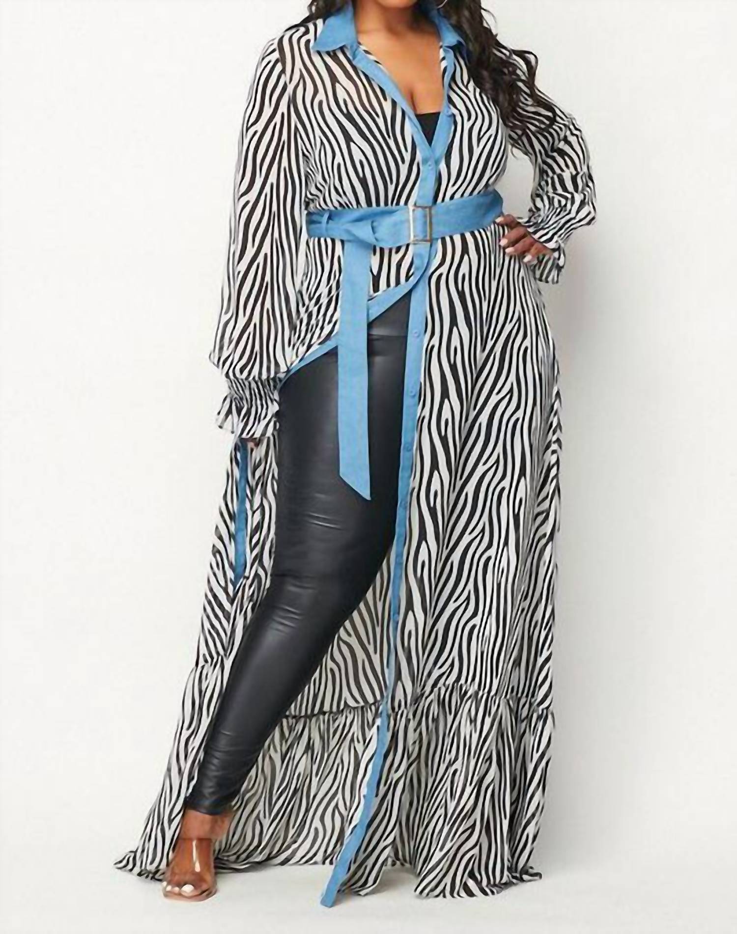 Illord Couture - Maxi Chiffon Cardigan Dress