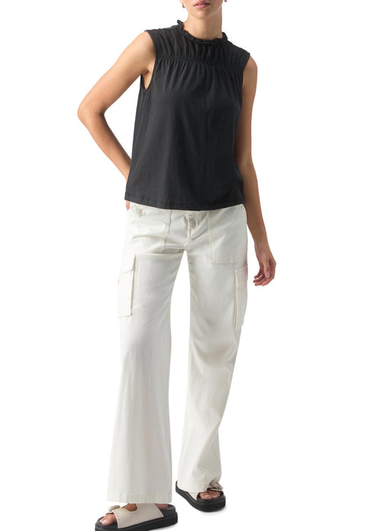 Sanctuary - Sleeveless Shirred Top