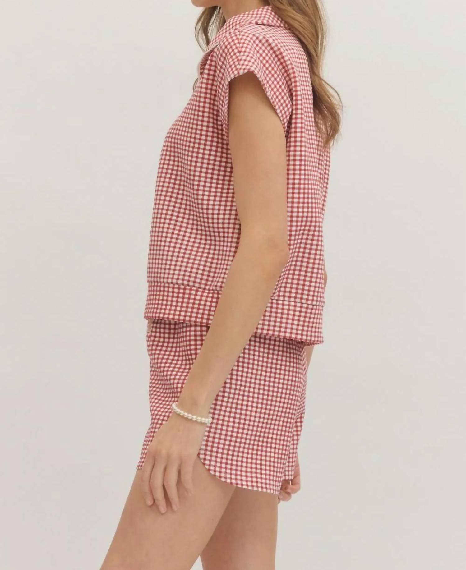 Entro - Caroline Check Shorts