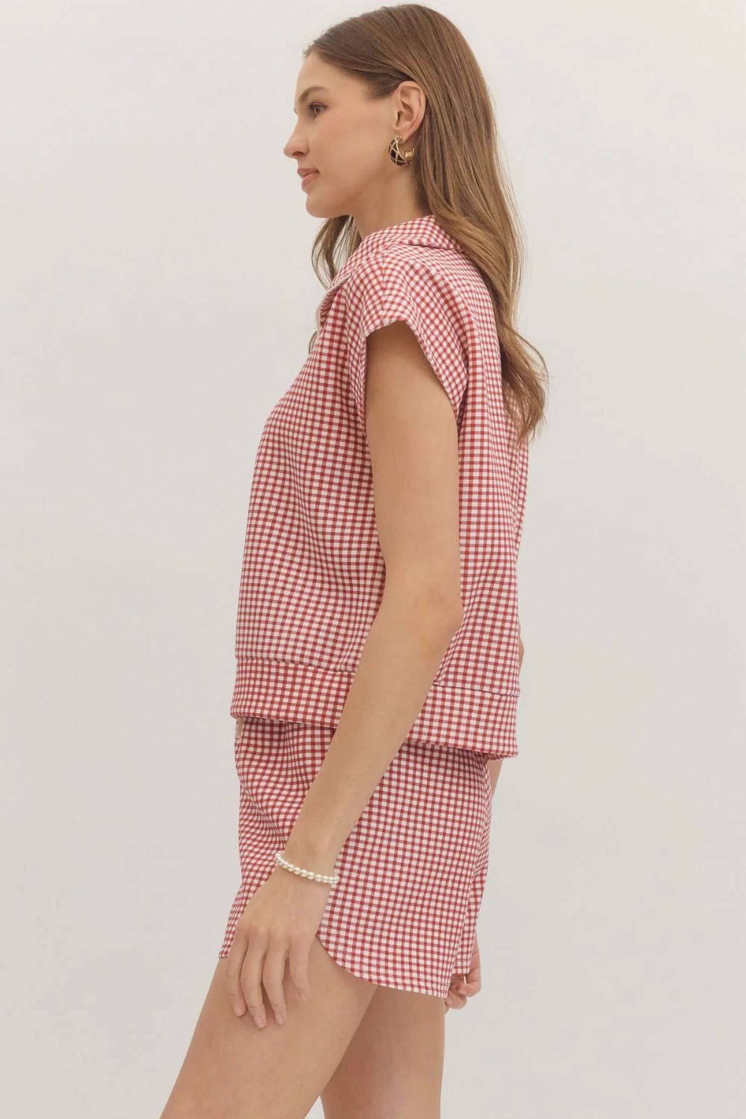 Entro - Caroline Check Shorts