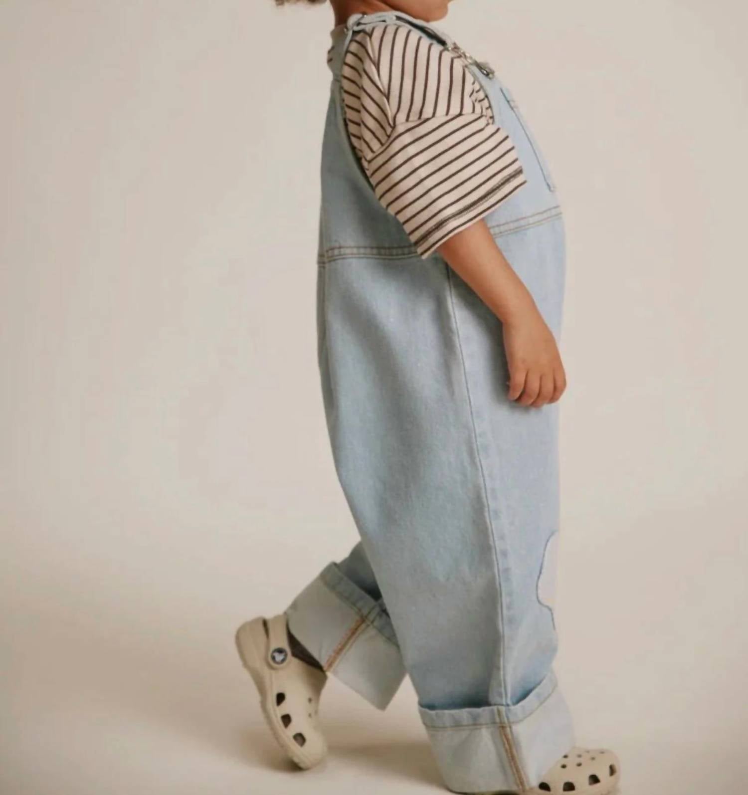 Claude & Co - Kid's Blythe Egg Patch Denim Dungaree