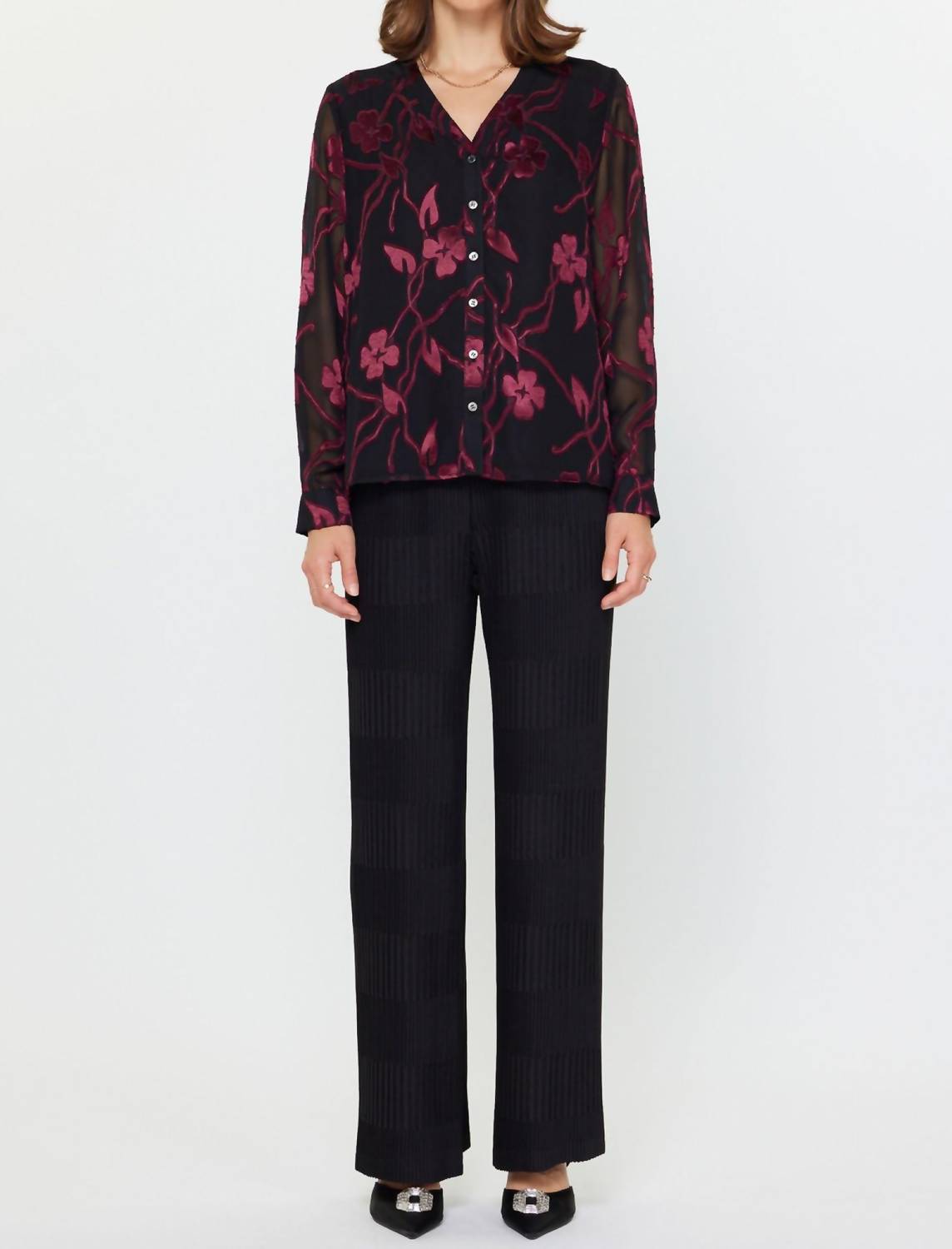 Current Air - Holiday Long Sleeve Blouse