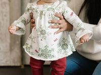 Burt'S Bees - Holiday Snowflakes Organic Tunic And Pants Set