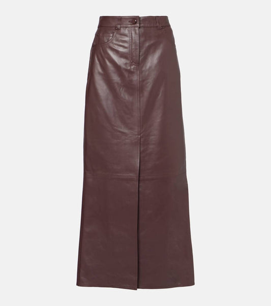 Dorothee Schumacher - Sleek Statement Leather Midi Skirt