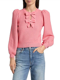 Alice + Olivia - Doris Bow Puff-sleeve Sweater