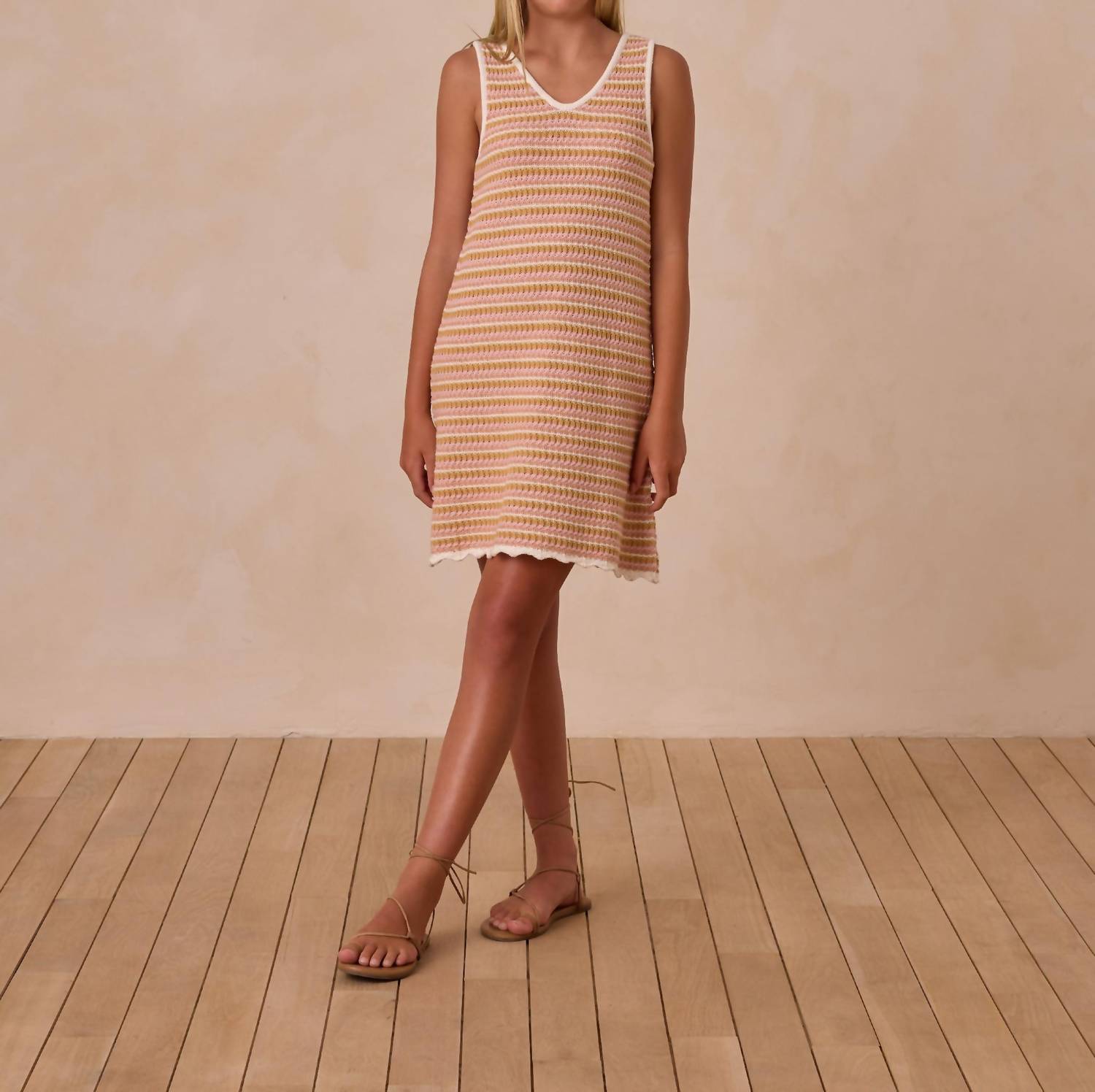 Rylee + Cru - Girls Crochet Tank Mini Dress