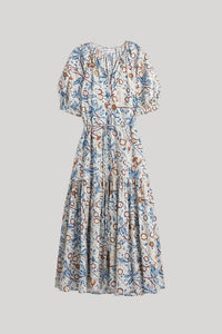 APIECE APART Otillie Maxi in earthy delights batik - women's dress - detail view