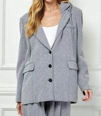 See And Be Seen - Casual Hooded Blazer