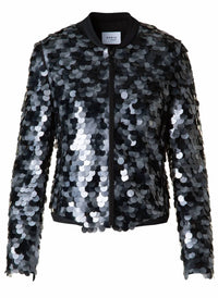 Akris Punto - Dot Sequins Ribbed Bomber Jacket