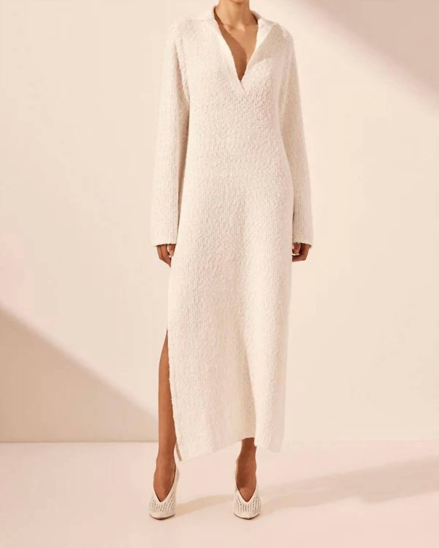 Shona Joy - Vaiana Long Sleeve Polo Midi Dress