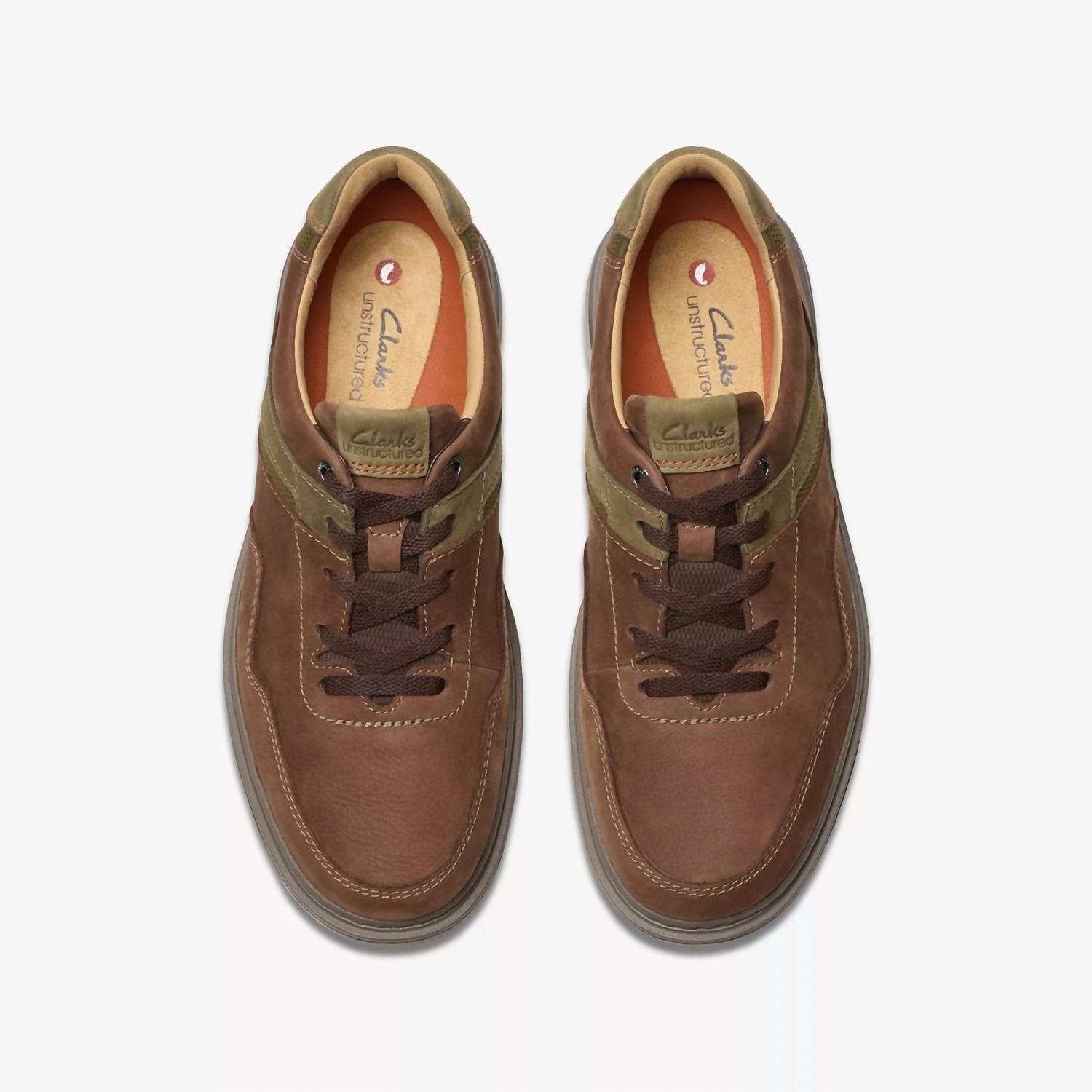 Clarks Men's Un Briley Vibe Shoe in brown - men's sneaker - detail view