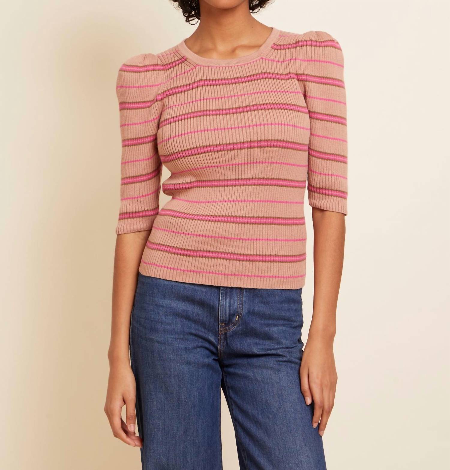 Nation Ltd - Sarah Slim Crew Neck Top