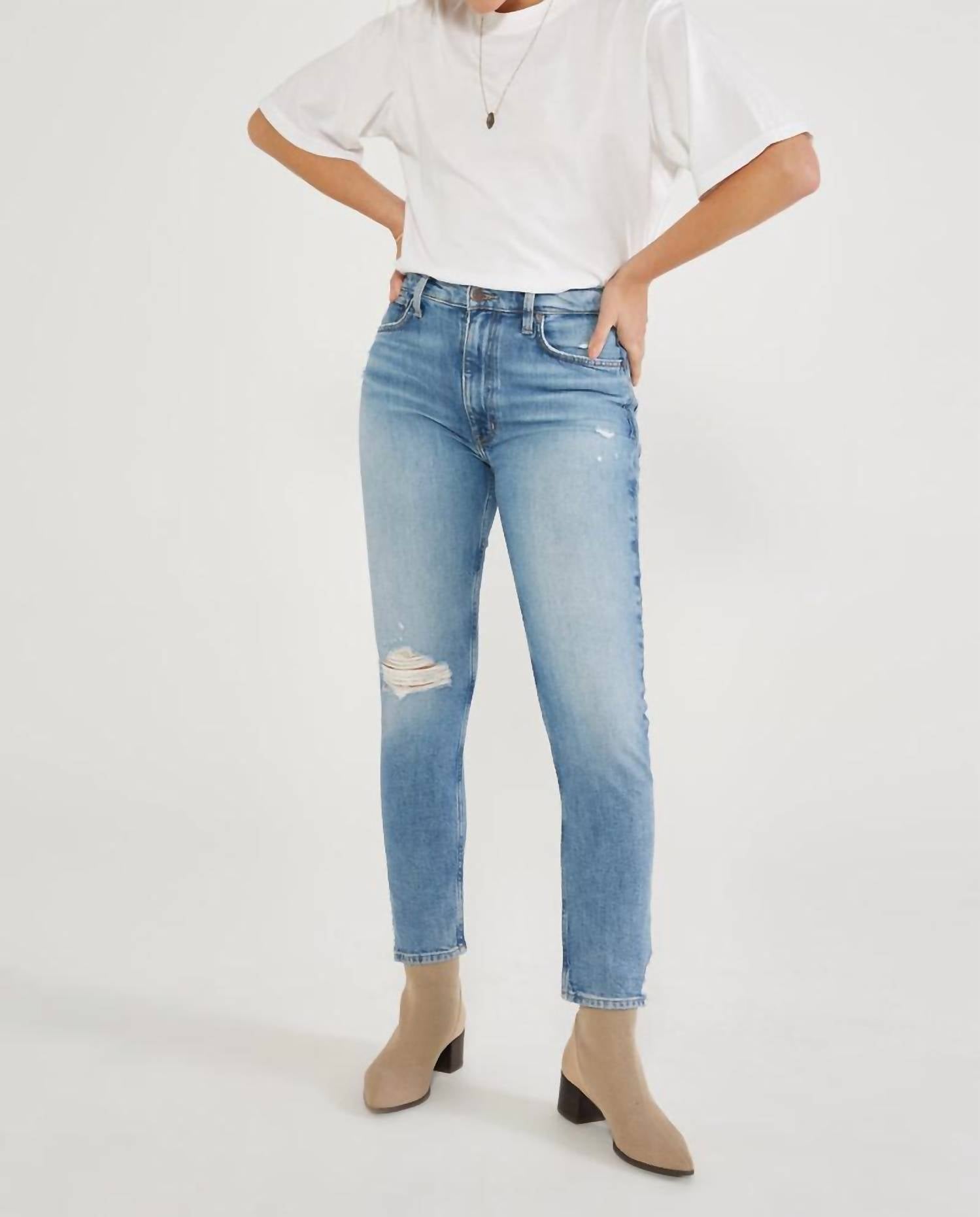 Etica - Scarlet Mid Rise Slim Rock Pool Denim Jeans