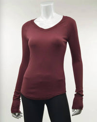 Crown Jewel - Long Sleeve Raglan V Neck Top