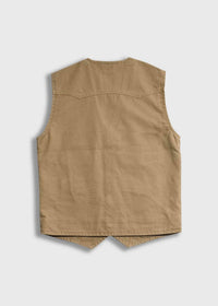 Iron & Resin Men's Bronco Vest in beige - men's jacket - detail view