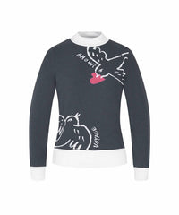 Castelbajac - Women's Artwork Jacquard Point Polar Knit Top