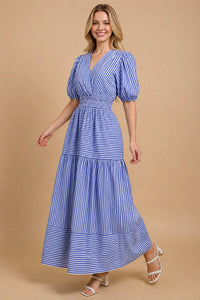 Pinch - Striped Tiered Midi Dress