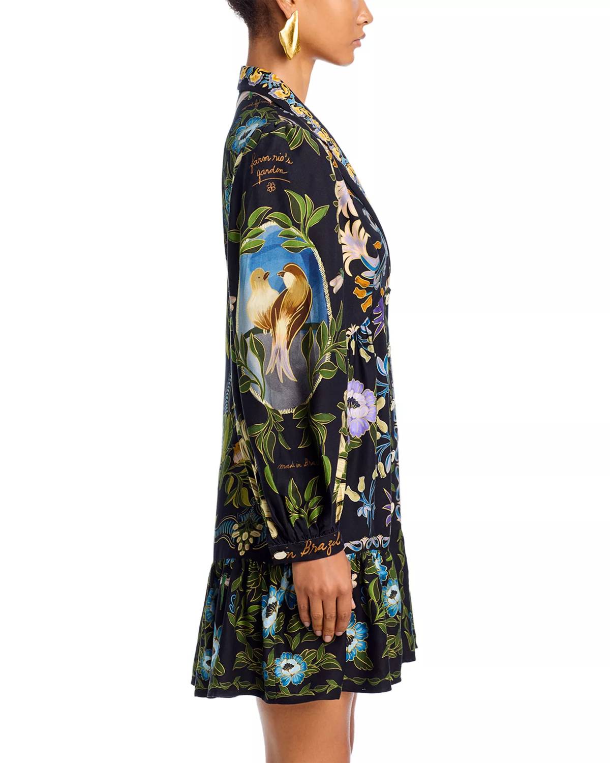 Farm Rio - Winter Garden Long Sleeve Mini Dress