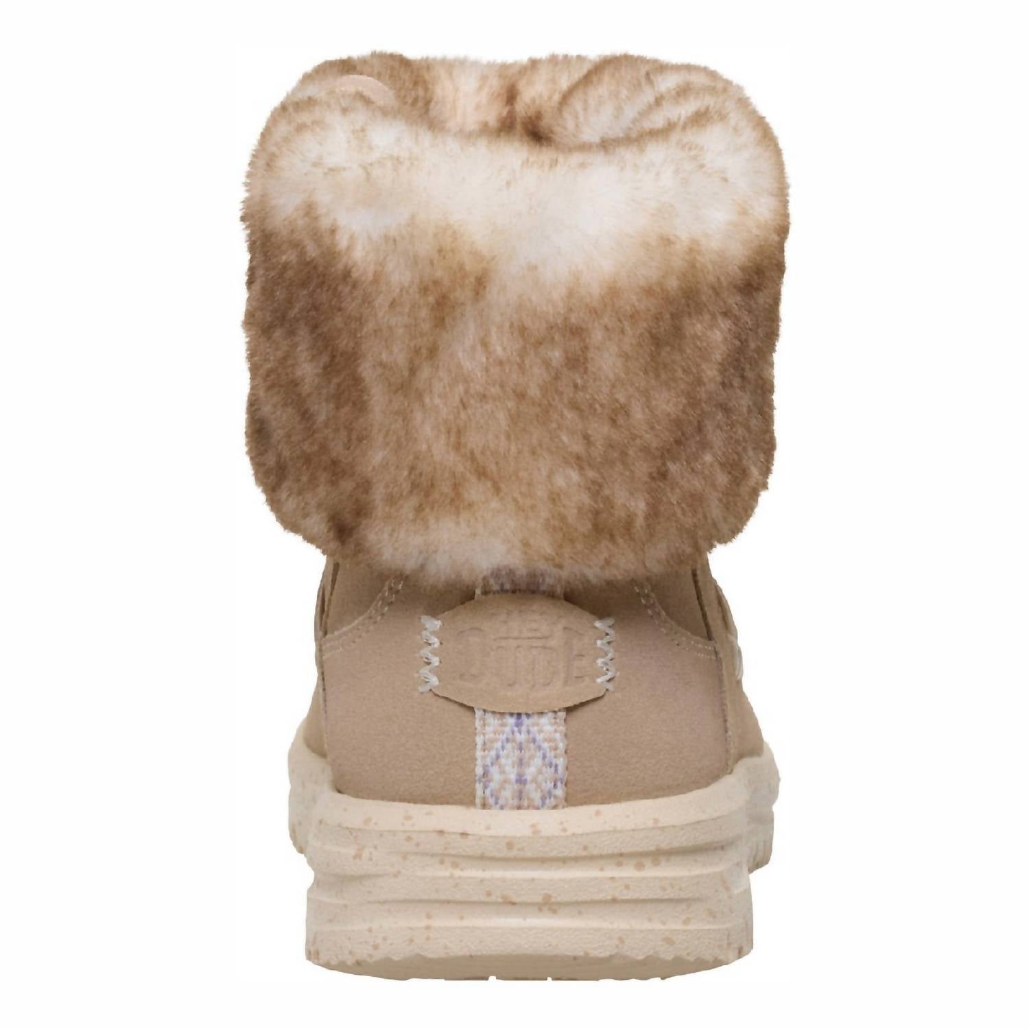 HEY DUDE Women's Camden Cuff Classic Cozy Bootie in blush - women's shoe - view 4