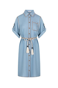 G.D.S. Ella Tencel Dress in blue haze - women's dress - view 5