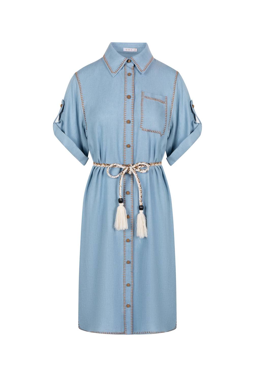 G.D.S. Ella Tencel Dress in blue haze - women's dress - view 5