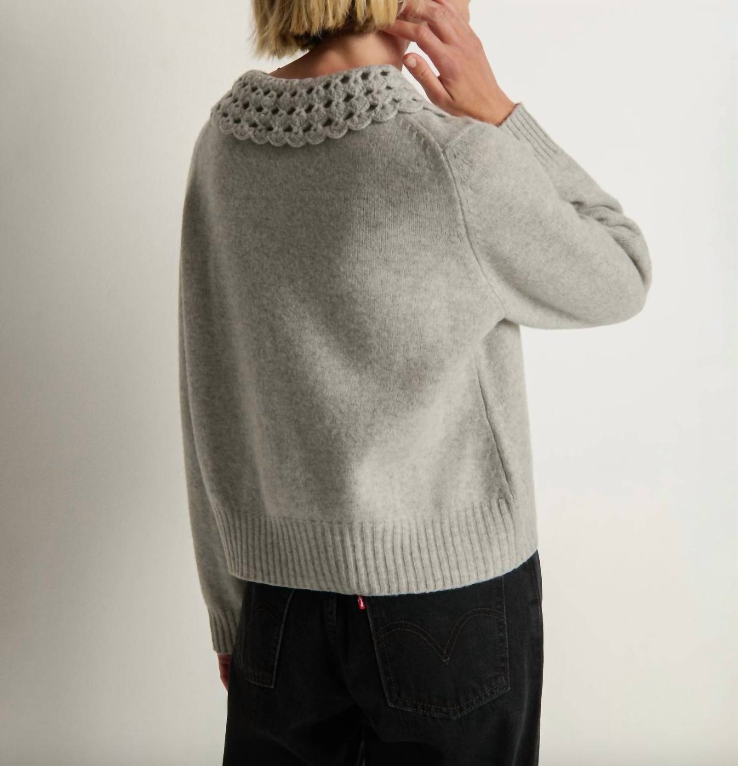 Nation LTD Addie Cardigan in grey - women's cardigan - view 5