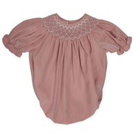 Sweet Dreams - Baby Girls Smocked Bubble Romper