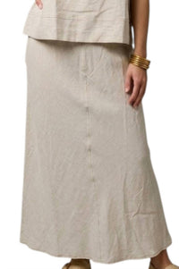 Fun 2 Fun - Linen Elastic Waist Skirt