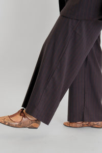 Norr Kandria Wide Leg Pants in brown - women's pants - alternate view