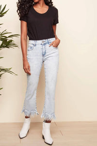 CHARLIE B Fringe Jean in bleach blue - women's jeans