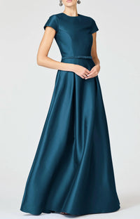 Sachin & Babi - Blythe Box Pleat Belt Gown