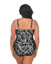 Always For Me - Plus Size V-Neck Twist Front One Piece Swimsuit