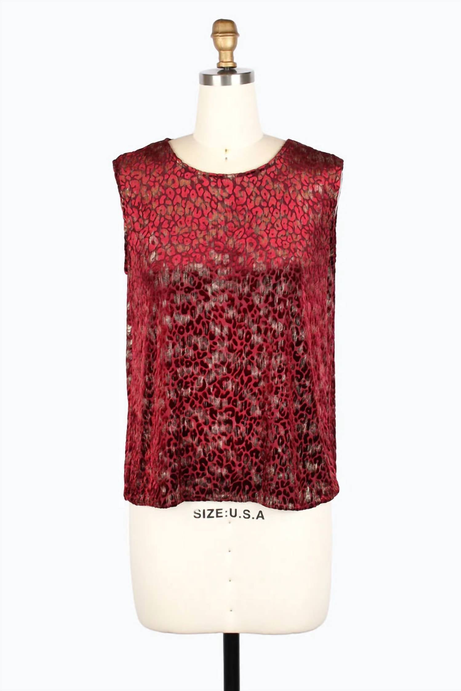 Damee - Leopard Burnout Shirt Twin 2 Piece-set