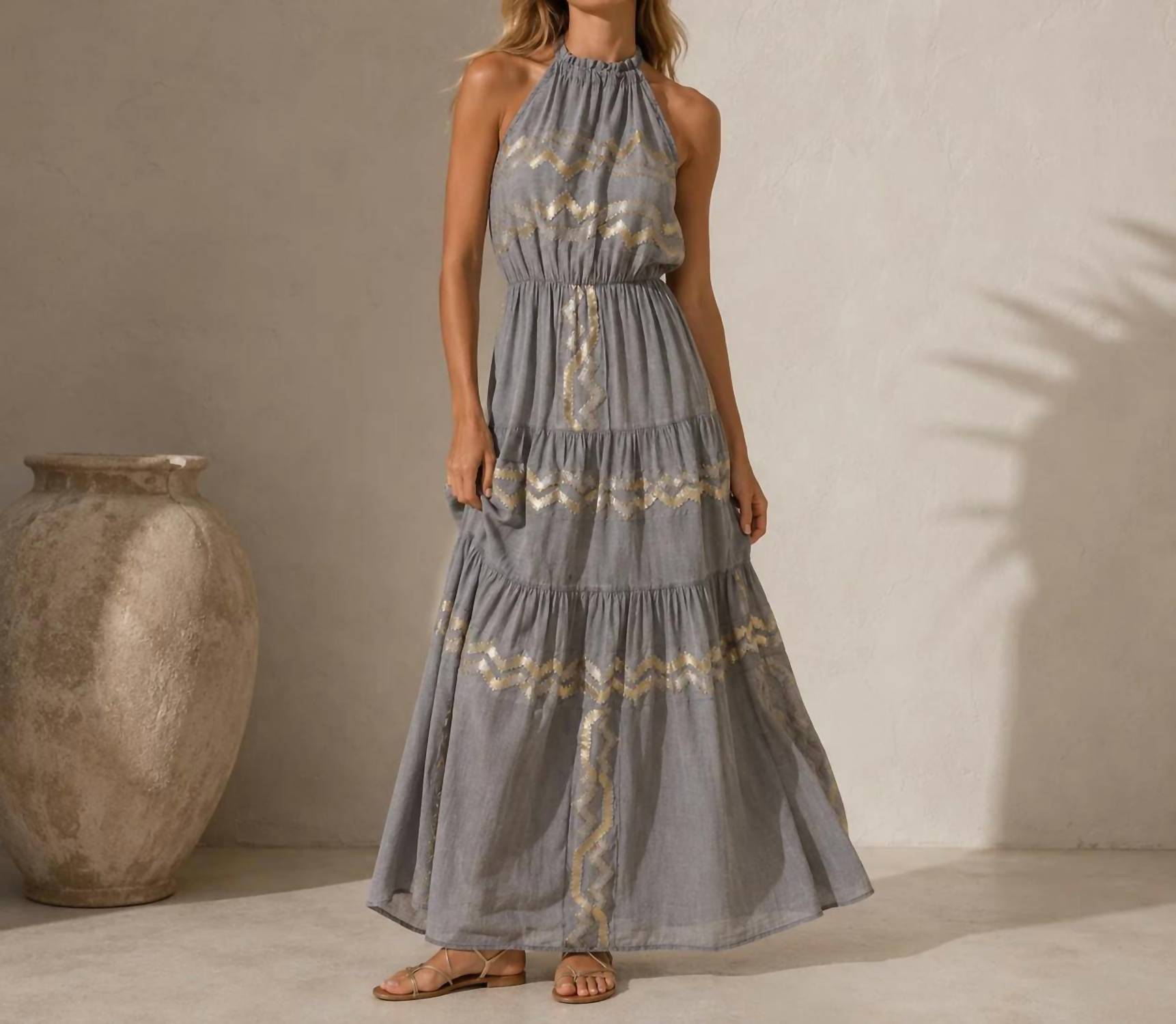 Mystery Resort - Elena Halter Maxi Dress