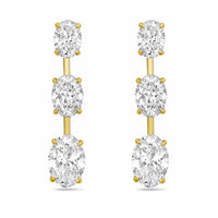 Diana M Jewels - Women's Oval Lab-Grown Diamond Stud Earrings (13.00 Ct TCW) - Signature