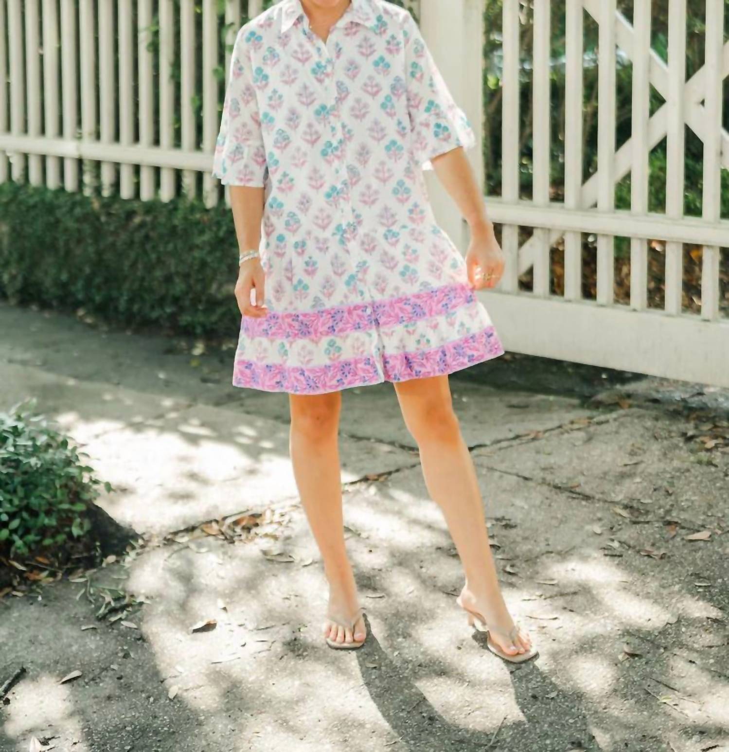 VICTORIA DUNN Sullivan Swing Dress in lilac chiffon - women's dress - alternate view