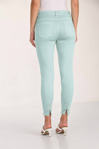 Frank Lyman - High-waisted Embellished Skinny Jeans