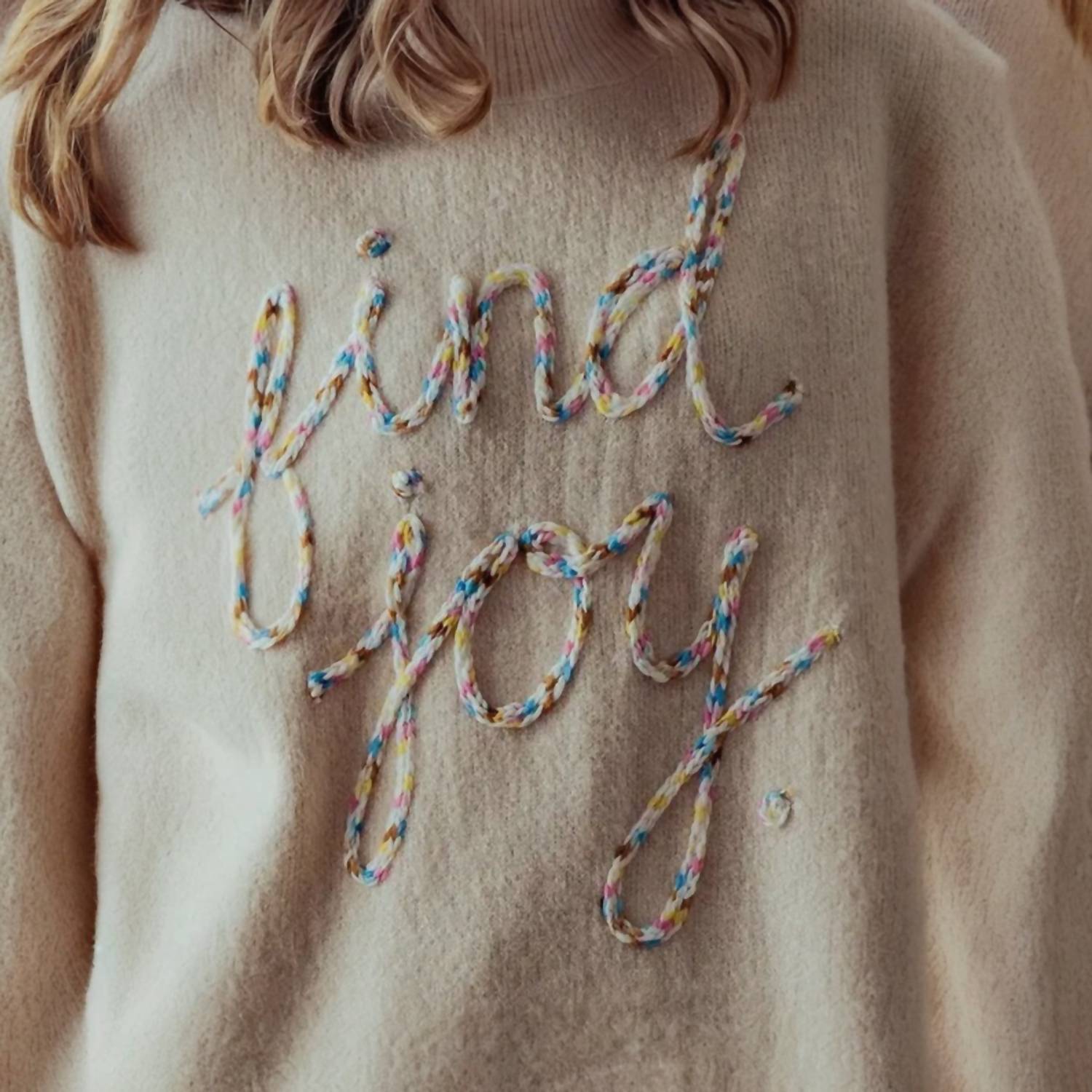 Urban Daizy - Find Joy Oversized Knit Sweater