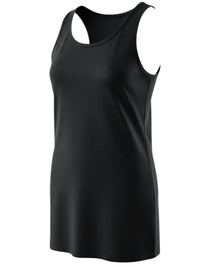 TOTEME Women's Curved Jersey Tank Top in black - women's tank top - detail view