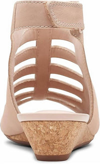 Clarks Women's Abigail Sling Wedge Sandal in blush nubuck - women's sandal - alternate view