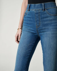 Spanx High-rise Flare Jeans in vintage indigo - women's jeans - view 5