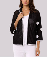 Angel Apparel - Crochet Polka Dot Cardigan