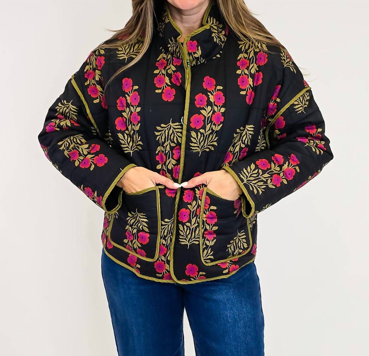 Lemon & Crew - Quilted Botanical Jacket