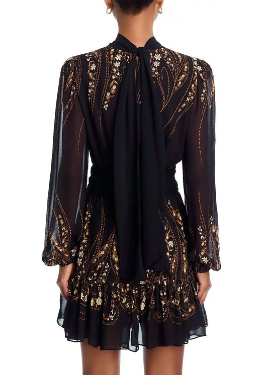 Farm Rio - Garden Silhouette Long Sleeve Mini Dress