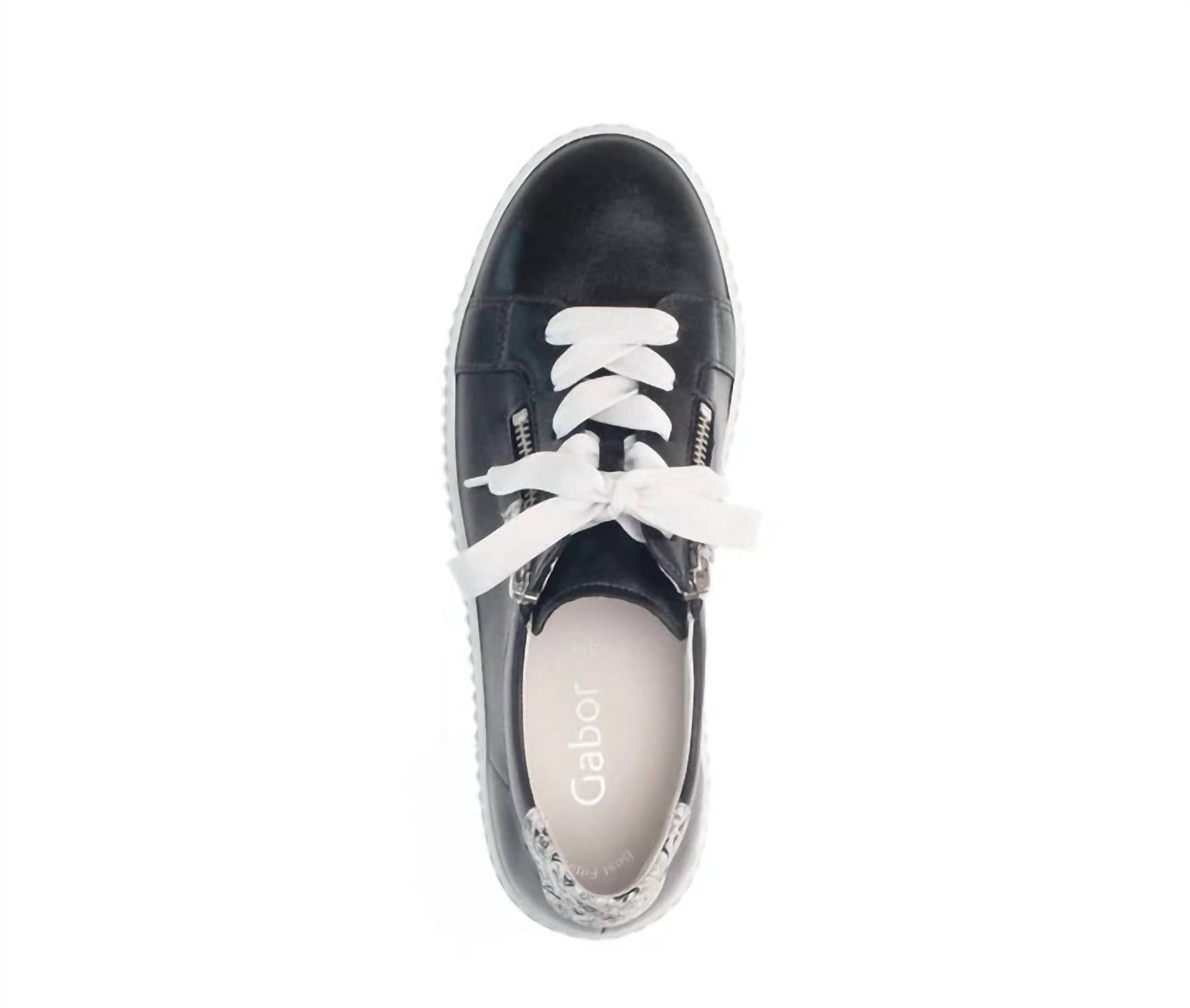 Gabor - Women's Leather With Side Zip Sneaker