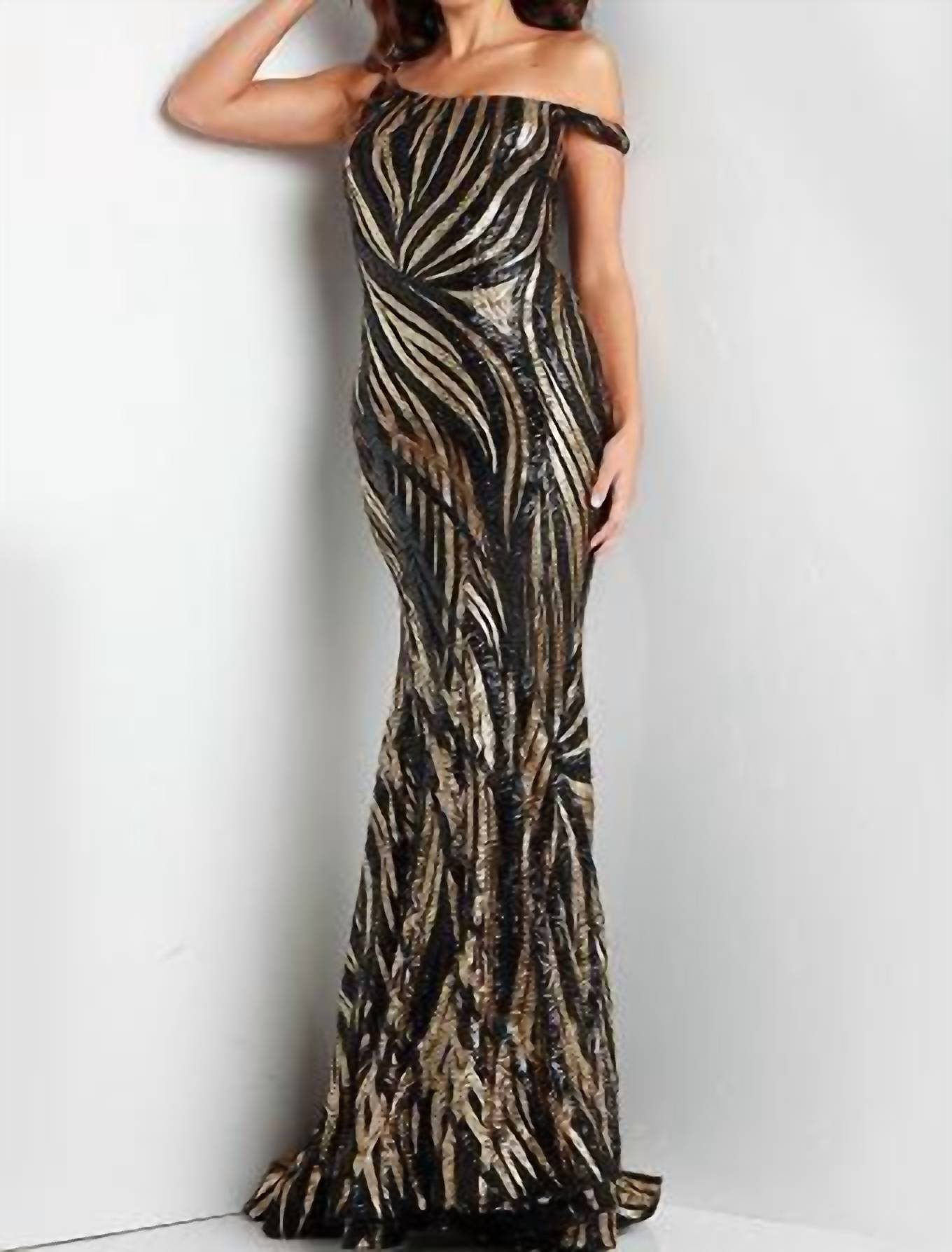 Jovani - Beaded Mermaid Dress