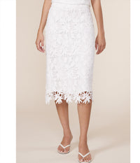 Lucy Paris - Raye Lace Midi Skirt