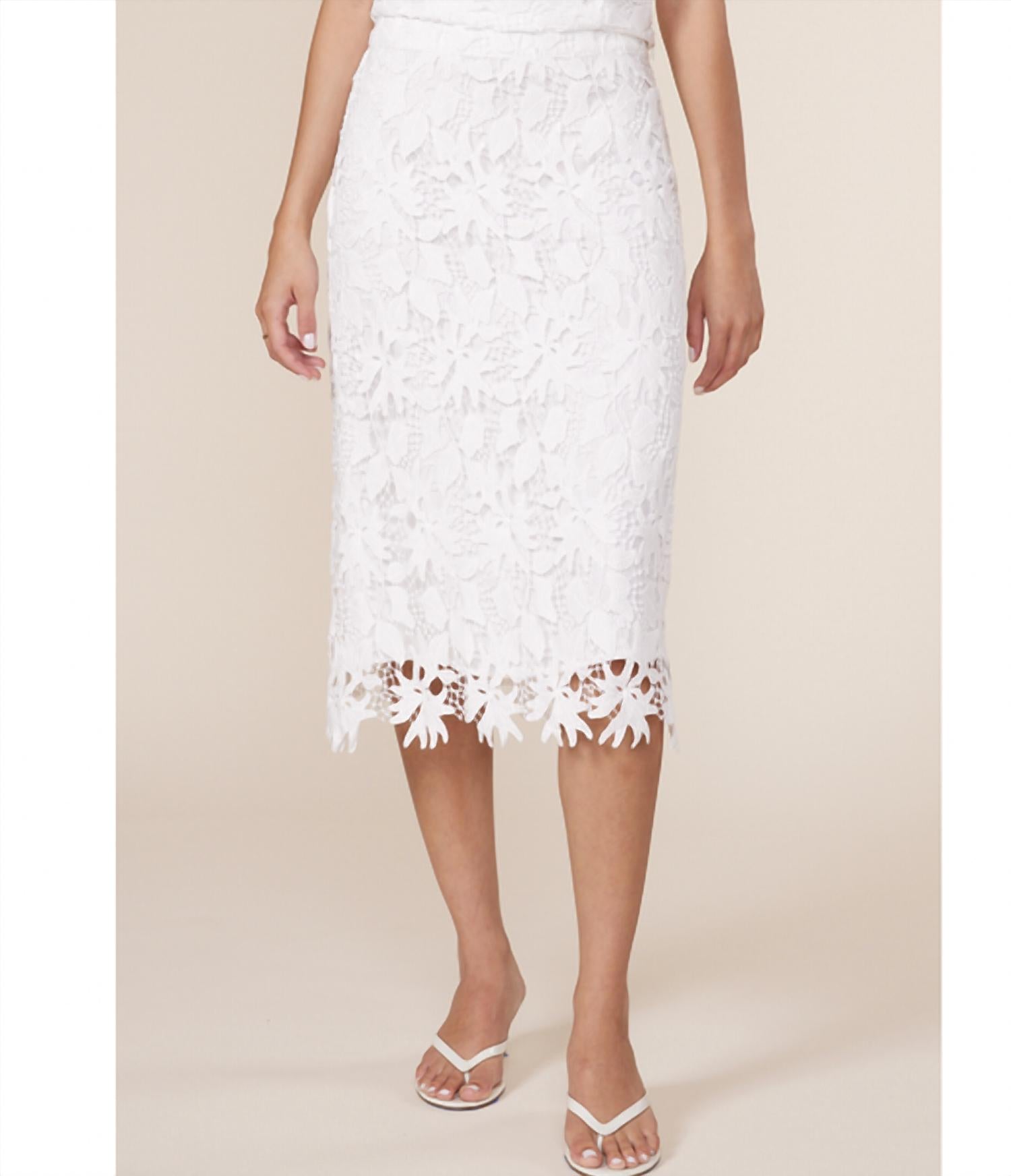 Lucy Paris - Raye Lace Midi Skirt