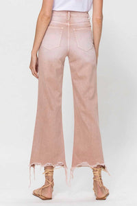 Vervet By Flying Monkey - 90's Vintage Super High Rise Crop Deconstructed Flare Jeans