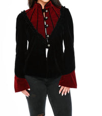 Orchid Bloom - Gothic Velvet Jacket